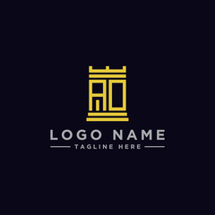 logo design inspiration for companies from the initial letters of the AO logo icon. -Vector