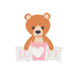 Isolated teddy bear vector design