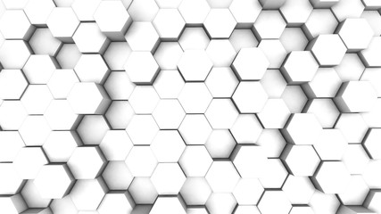 3D design trending polygonal white background with copyspace