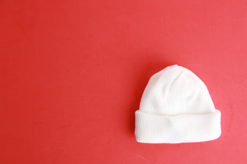white wool hat for baby