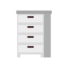 wooden drawer forniture isolated icon