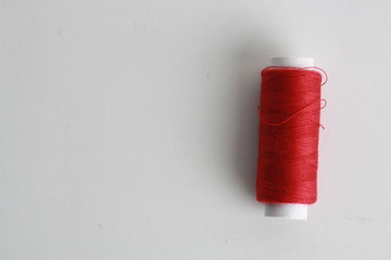 sewing thread red clothes