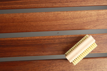 wooden brush for nail cleaning
