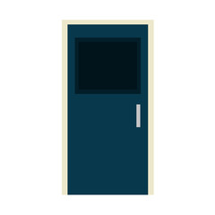 wooden house door closed icon