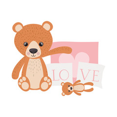 Isolated teddy bear vector design