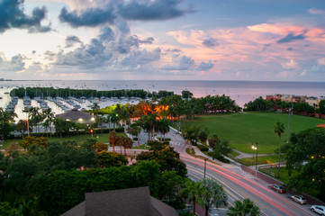 Obraz premium Sunset in Coconut Grove