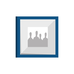 Fototapeta premium square picture decoration isolated icon