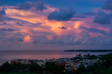 Dramatic Sunset over the Bay in Coconut Grove