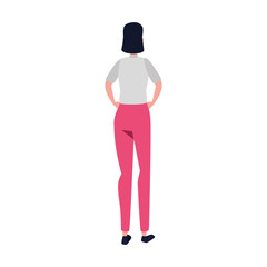 elegant businesswoman worker avatar character