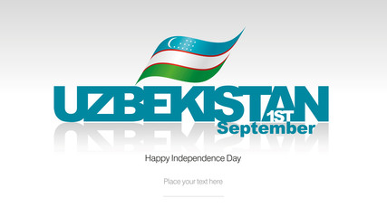 Uzbekistan Independence Day flag logo icon banner
