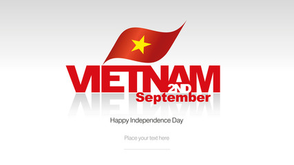 Vietnam Independence Day flag logo icon banner
