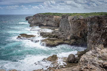 Fototapeta na wymiar Cliffs (Porte d'Enfer) in Guadeloupe