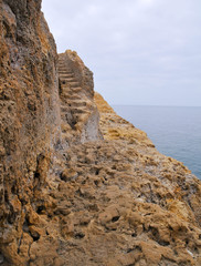 Rock Stairway by the Sea