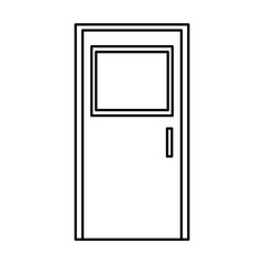 wooden house door closed icon