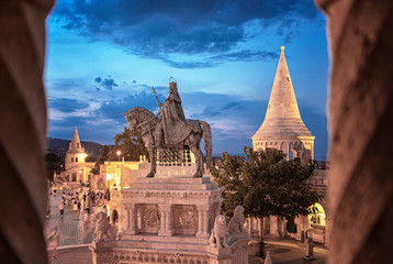 View on the famous Fisherman's Bastion in Budapest