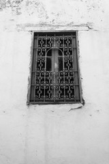 Old windows in old Moroccan city