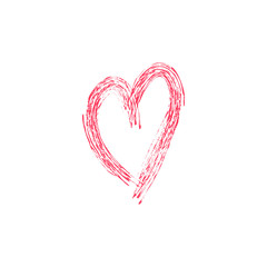 Hand drawn heart, love symbol doodle.