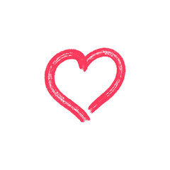 Hand drawn heart, love symbol doodle.
