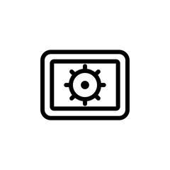 flat line safe box icon symbol sign, logo template, vector, eps 10