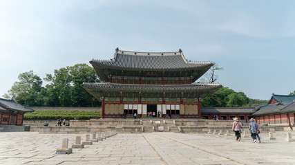 The appearance of a Korean traditional palace with the beauty of Korea