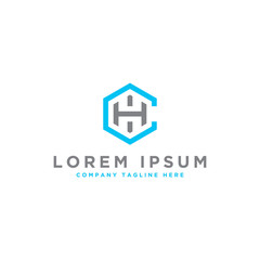 logo design inspiration for companies from the initial letters of the CH logo icon. -Vector