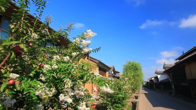Street in old Japanese town,  Tomi,  Nagano Prefecture,  Japan