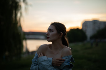 young woman on City walk