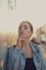 young woman on City walk