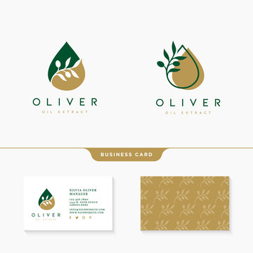 Olive oil logo design template vector
