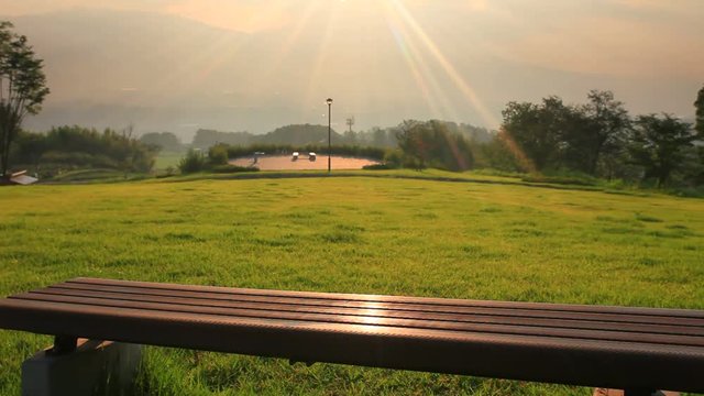 View of mountains and view point,  Ueda City,  Nagano Prefecture