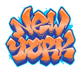 New York graffiti style lettering