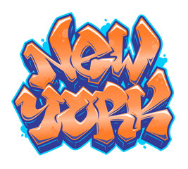 New York graffiti style lettering © Photojope