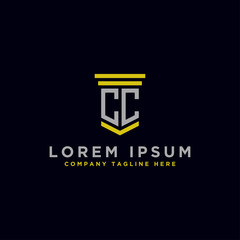 logo design inspiration for companies from the initial letters of the CC logo icon. -Vector