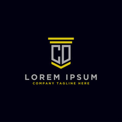logo design inspiration for companies from the initial letter of the CD logo icon. -Vector