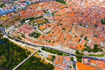 Cityscape of Spanish city Salamanca - obrazy, fototapety, plakaty