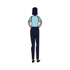 elegant businesswoman worker avatar character