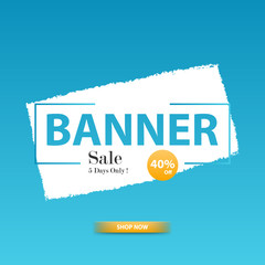 Sale banner template, vector illustration