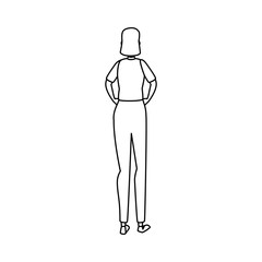 elegant businesswoman worker avatar character