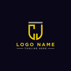 logo design inspiration for companies from the initial letters of the CJ logo icon. -Vector