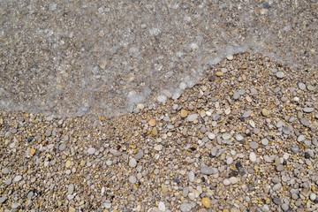 Abstract background texture, Colorful sea stones in water, top view