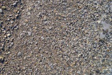 Sea pebbles. Small stones gravel texture background. Pile of pebbles, thailand.Color stone in background.