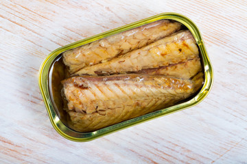 Deliciously tinned sprats fillet of mackerel  in sunflower oil
