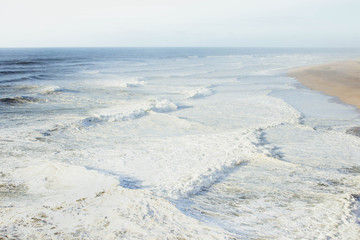 Beautiful beach in Nazare, Portugal