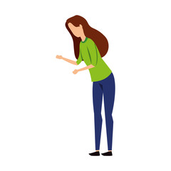 elegant businesswoman worker avatar character