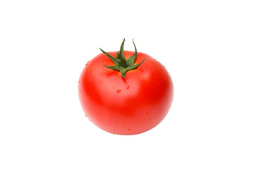 close up of red Tomato ordinary isolated on white background.