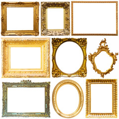 Picture frames isolated on white background