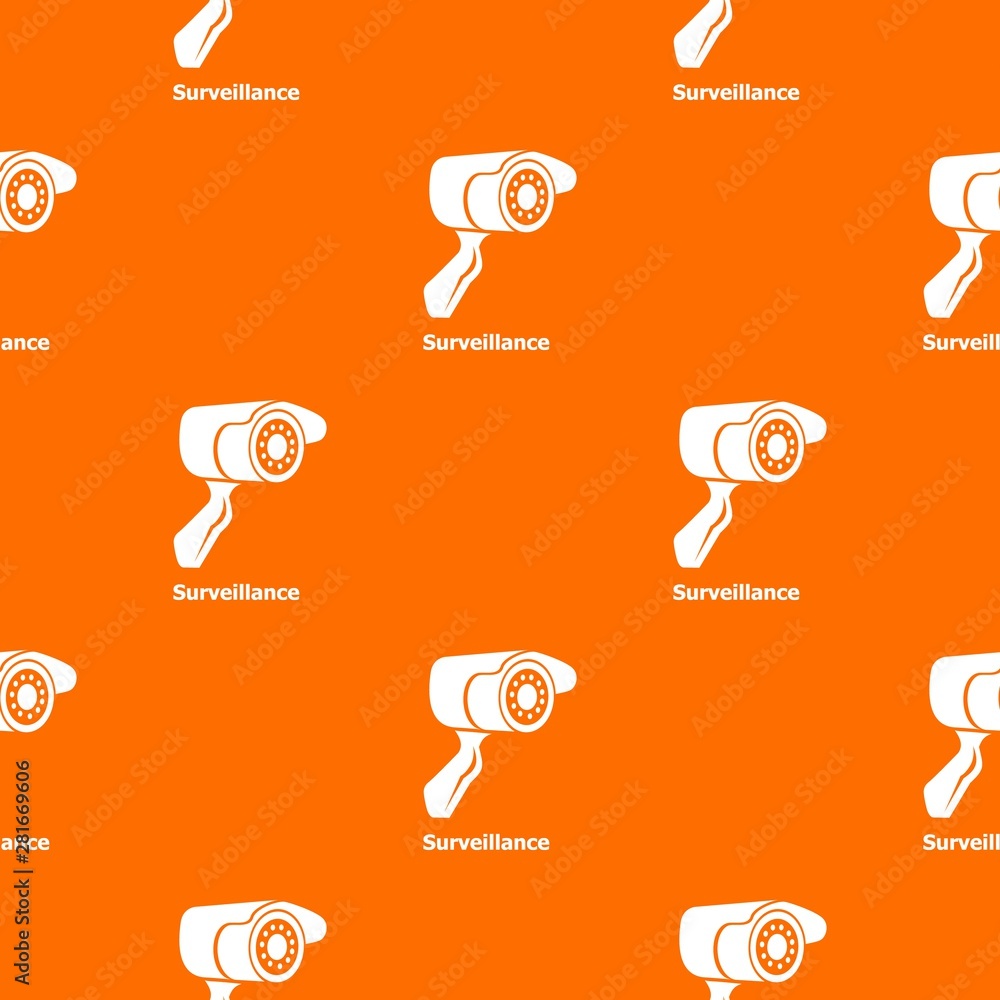 Poster surveillance pattern vector orange for any web design best