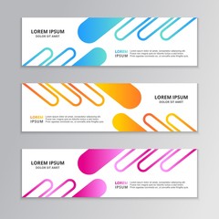 Business Banner Template, Abstract Shape Layout Background Gradient Design