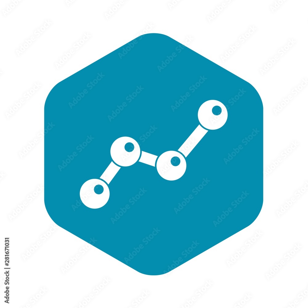Poster chart statistics line icon. simple illustration of chart statistics line vector icon for web