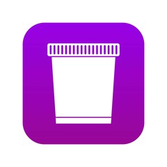 Trash can icon digital purple for any design isolated on white vector illustration
